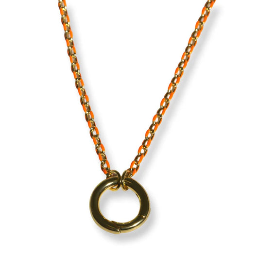 Goddess Charm Enamel Chain Orange