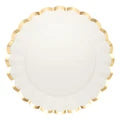 Scalloped Charger Plate Gold & White
