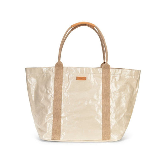 GIULIA GLOSSY LARGE TOTE BAG - Cachemire