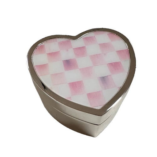 Rosy Check Heart Trinket Box
