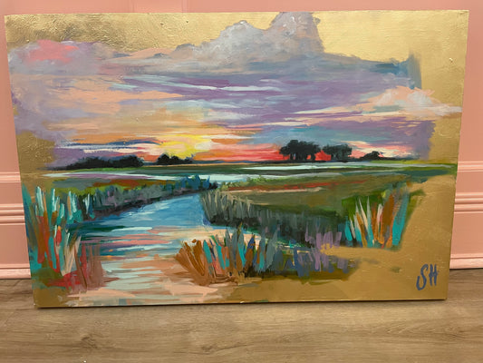 Shawn Hodges - Landscape w/ Gold Side 24"x36"