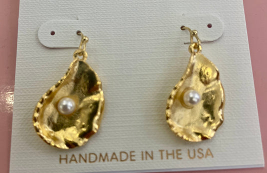 Oyster + Pearl Earrings