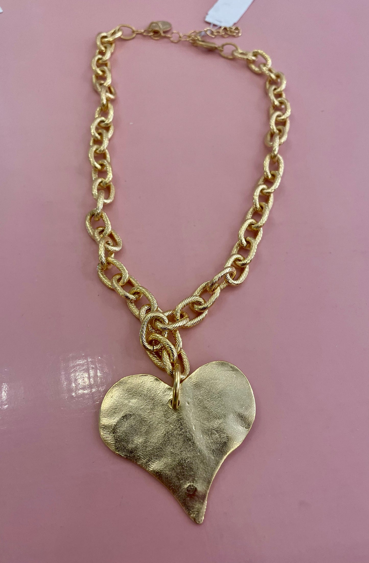 Gold Necklace with Heart