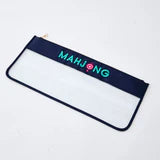 Navy Stitched Mahjong Bag