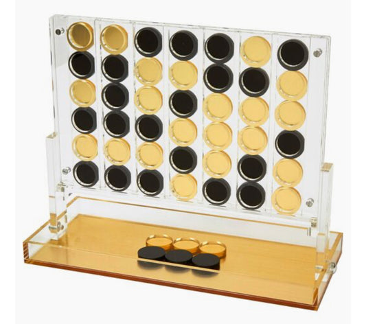 Lucite Connect Four Game - Gold