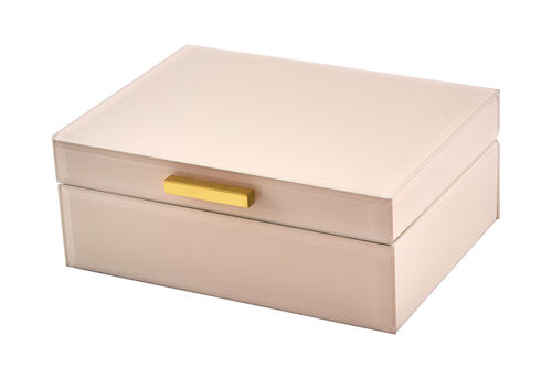 Jewelry Box Gold Handle Pink - S