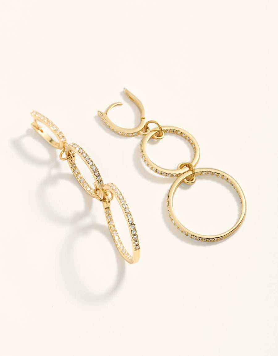 Dazzle Ring Earrings Crystal