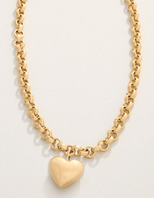 Anastasia Heart Necklace 18“ Gold