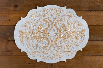 Die Cut Gilded Scroll Frame Placemat