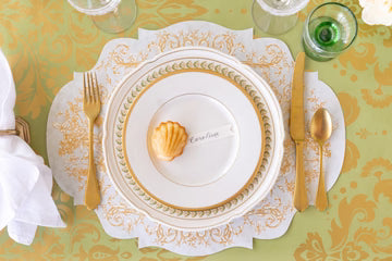 Die Cut Gilded Scroll Frame Placemat