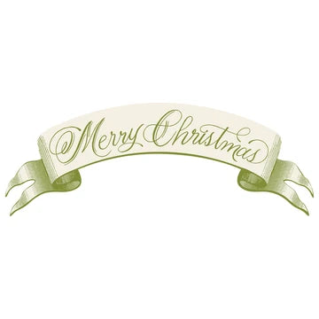 Moss Merry Christmas Banner Table Accent