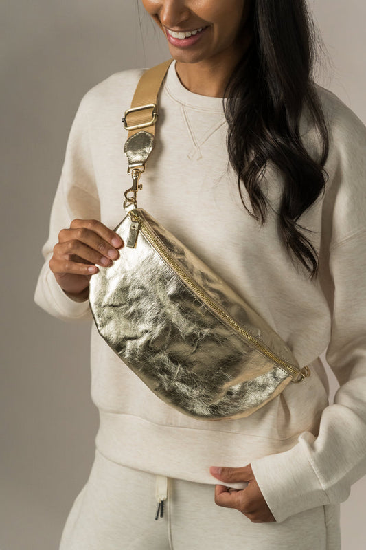 SLING BODY BAG - PLATINO