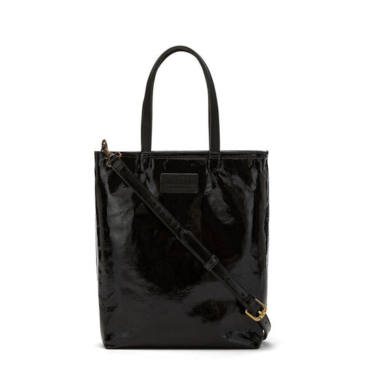 NINA CROSSBODY BAG GLOSSY - BLACK