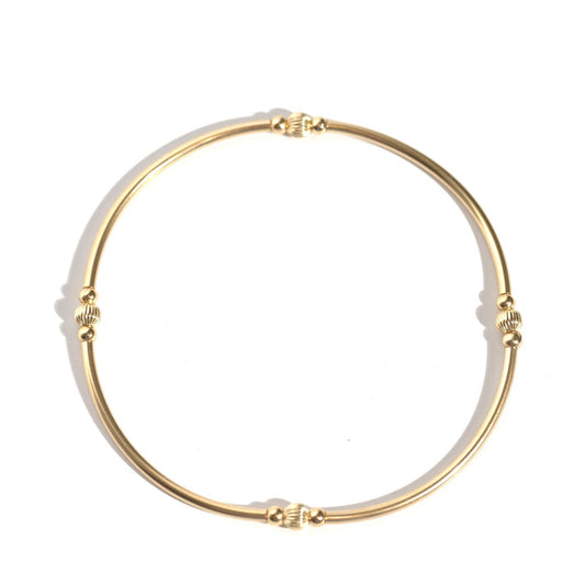 Textured Beaded Bangle - 6"