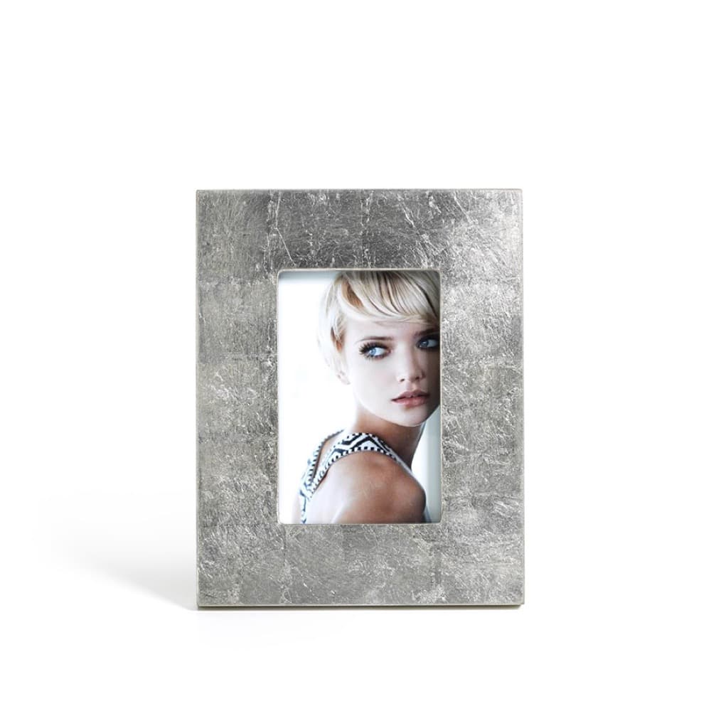 SILVER LEAF PHOTO FRAME- 4X6
