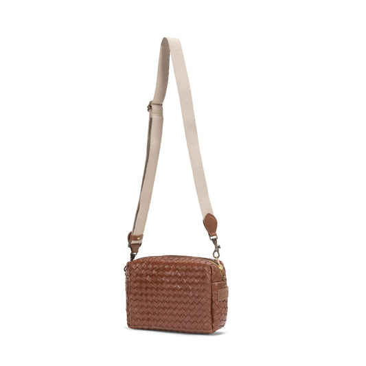 TRACOLLA CROSSBODY BAG LARGE WOVEN - Cashmere