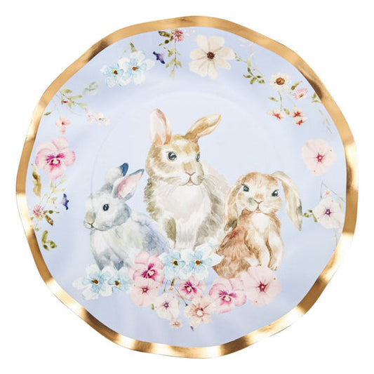 Wavy Salad Plate Charming Easter/8pkg