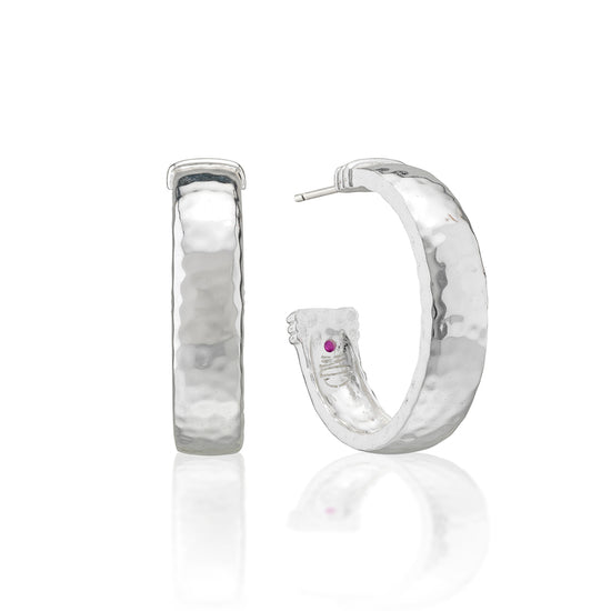 Cleopatra Classic Hoop Earrings - Silver