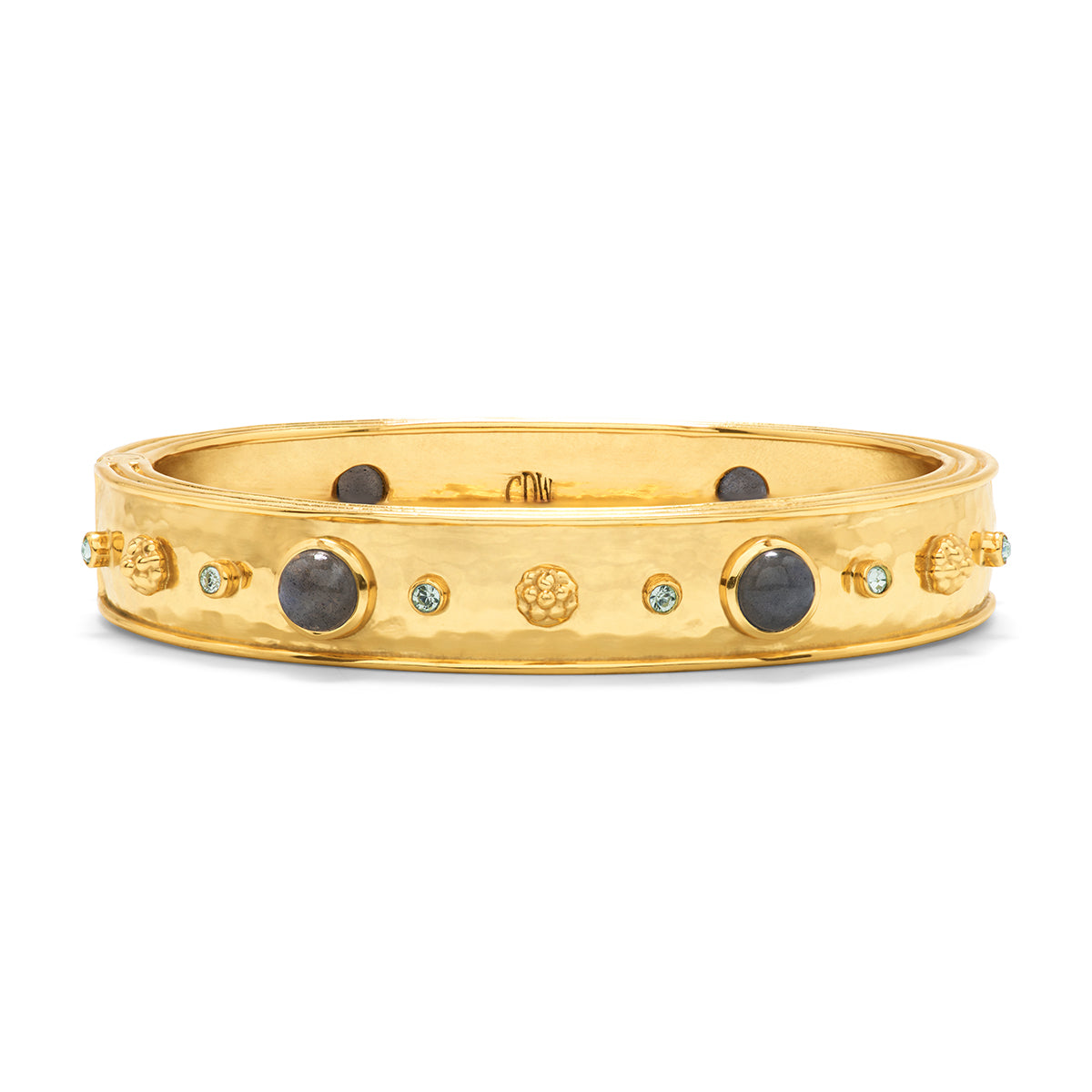 Cleopatra Hinged Bangle - Gold/Blue