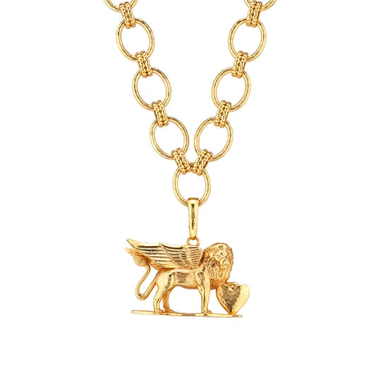 Lionheart Charm/Pendant - Gold