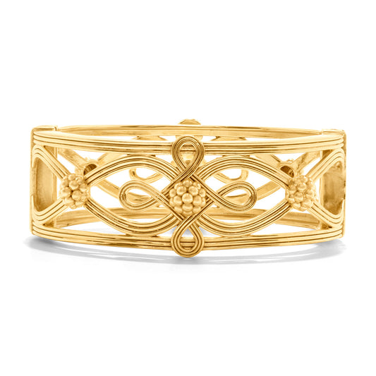 Monique Hinged Bangle - Gold Monique