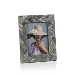 Mayfair Woven Bone Photo Frame 5x7