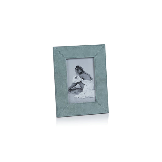 Suede Lux Photo Frame 4x6 - Cote D'Azur Blue