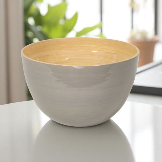 Bamboo Mixing Bowl -White
