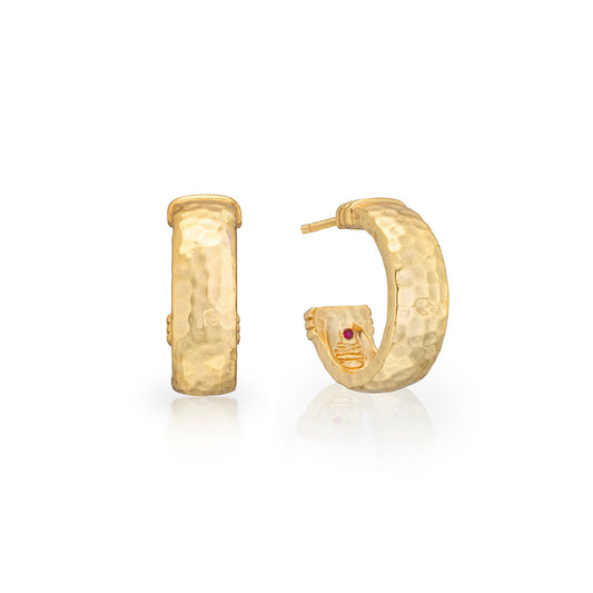 Cleopatra Classic Medium Hoop Earrings - Gold