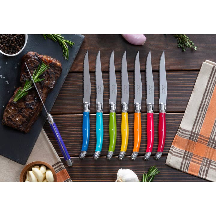 Laguiola Connoisseur Rainbow-steak knives set of 8