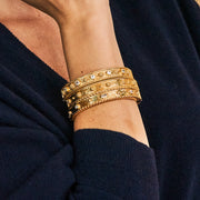 Berry Classic Hinged Bangle - Gold Berry