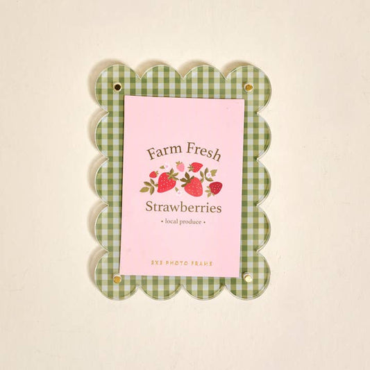 Mini Acrylic Picture Frame Magnet- Farm Fresh Straw