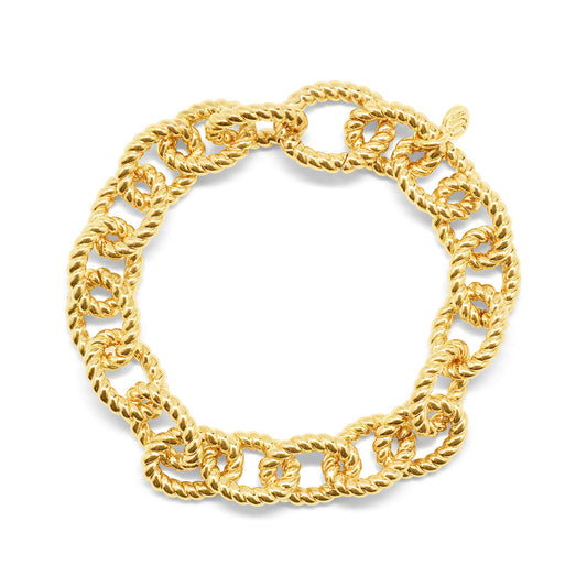 Victoria Small Chain Bracelet, 8" - Gold