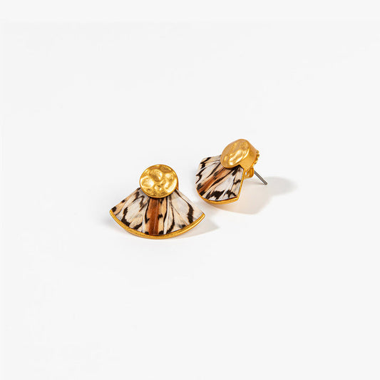 "Gailey" Quail Stud Earrings