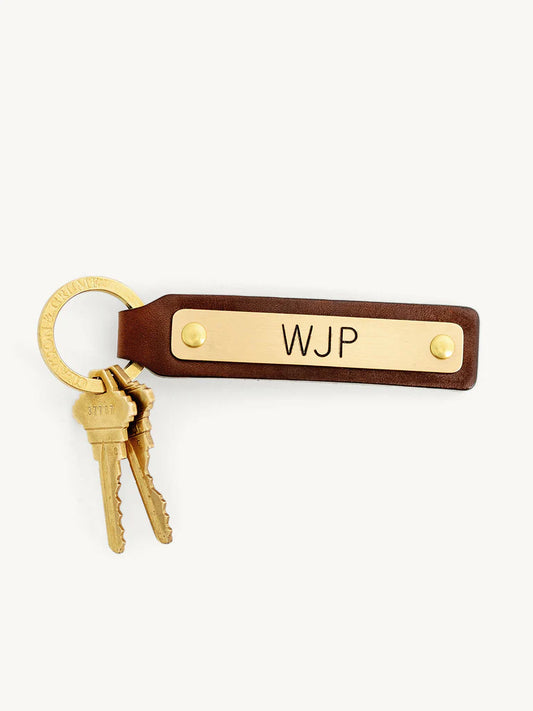 Nameplate Key Fob- Brown Bridle