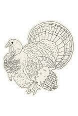 Die Cut Coloring Turkey Placemat