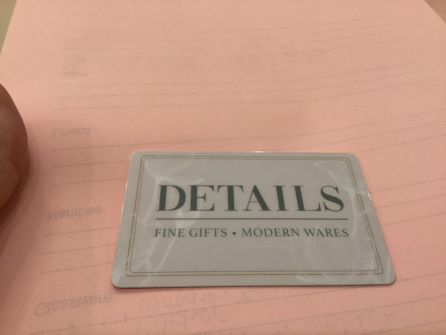 Details Gift Card