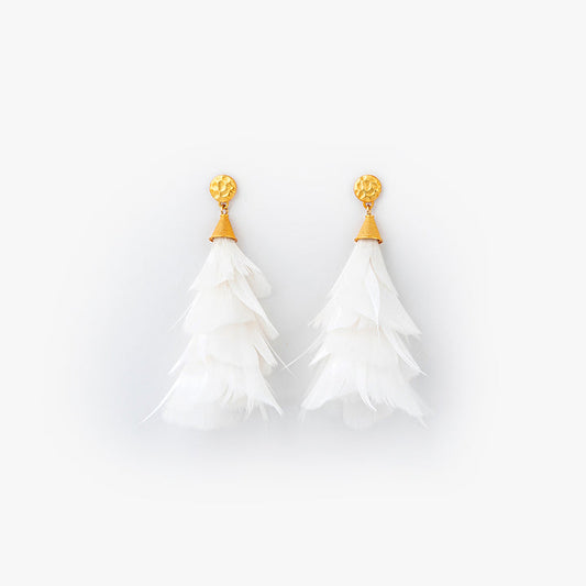Jane Statement Earring - White