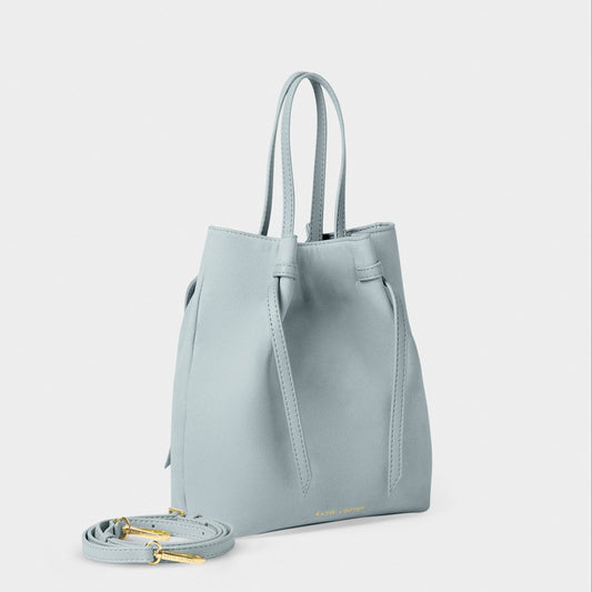 Celina Fake Suede Bucket Bag Blue Mist