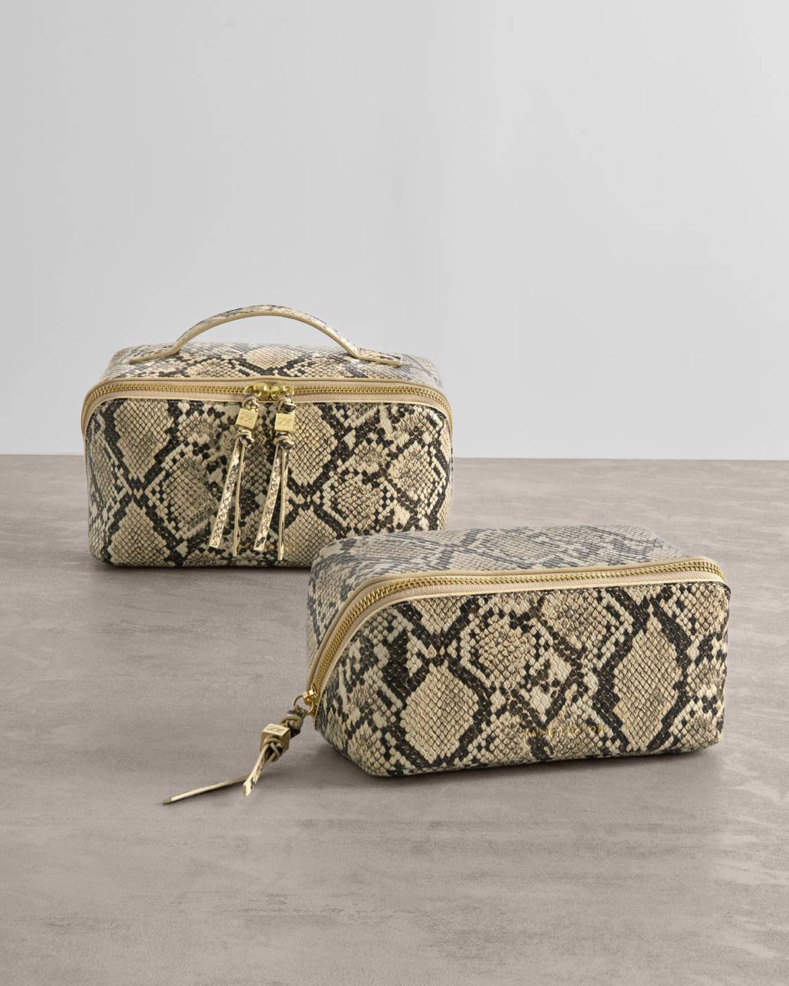Soho Medium Makeup & Toiletry Bag - Snake