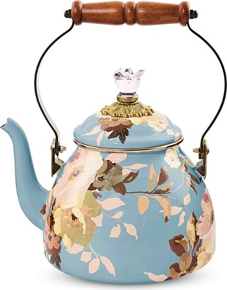 Wild Rose Slate 2 Quart Tea Kettle