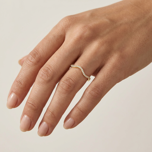 Gold Make Waves Stack Ring