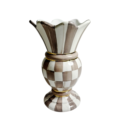 Mocha Check Small Great Vase