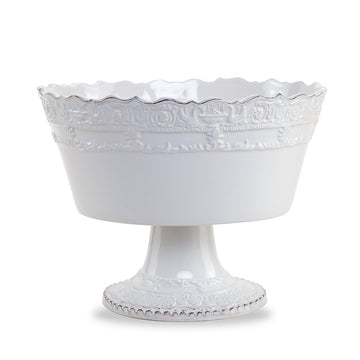 Renaissance White Stemmed Fruit Bowl