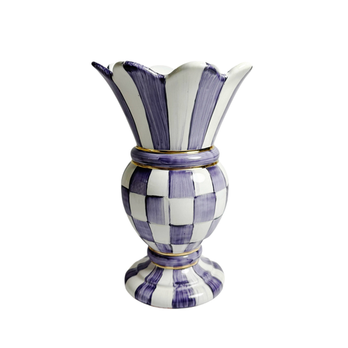 Violet Check Small Great Vase